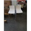 Image 1 : 2 WHITE BAR HEIGHT STOOLS