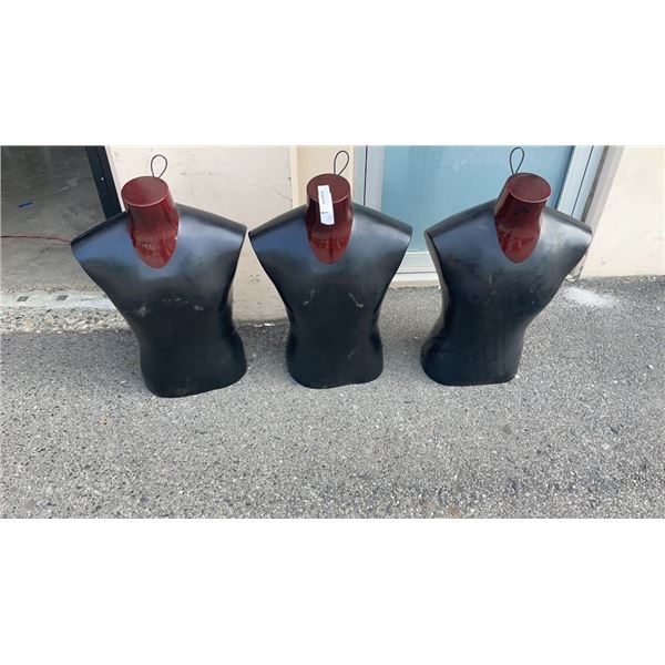 3 HANGING TORSO JACKET DISPLAY MANNEQUINS