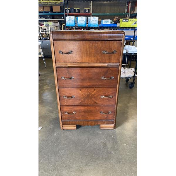 ANTIQUE 4 DRAWER WATERFALL DRESSER