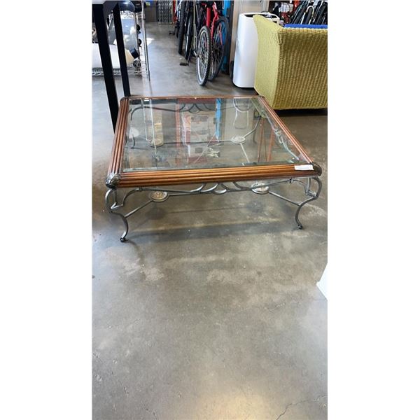 GLASS INSERT COFFEE TABLE