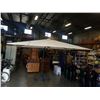 Image 2 : CANTILEVER PATIO UMBRELLA WITH WEIGHTED BASE - 11FT X 8FT BEIGE CANOPY