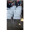 Image 1 : 6 WHITE STACKING CHAIRS