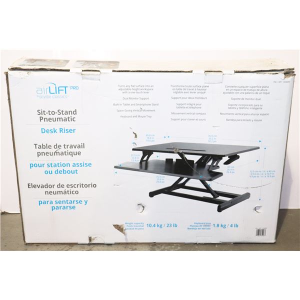 STORE RETURN SIT-TO-STAND PNEUMATIC DESK RISER