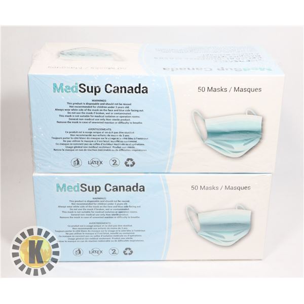 MEDSUP CANADA MASKS 50PK X2