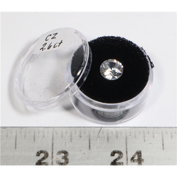 2.6CT GENUINE CUBIC ZIRCONIA DIAMOND