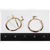 Image 1 : VINTAGE GOLD TONE HOOP LOOK FASHION EARRINGS