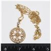 Image 1 : NRT STAMPED CHAIN WITH RHINESTONE PENDANT