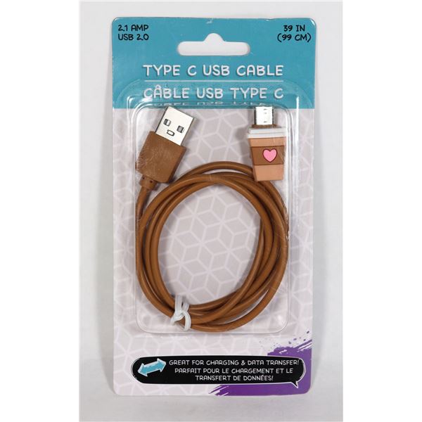 NEW 39" (99CM) LONG USB TYPE C CHARGE CABLE