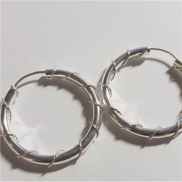 SILVER HOOP EARRINGS