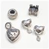 Image 1 : SILVER PACK OF 5 PANDORA STYLE BEADS (~WEIGHT 17G)