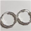 Image 1 : SILVER HOOP EARRINGS