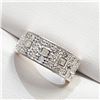 Image 3 : SILVER CUBIC ZIRCONIA RING (SIZE 7)(WEIGHT 6.32G)