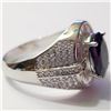 Image 2 : SILVER RHODIUM PLATED SAPPHIRE(4.15CT) RING