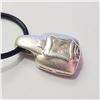 Image 2 : SILVER CUBIC ZIRCONIA W/ CORD PENDANT(WEIGHT 4.49G