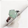 Image 2 : SILVER RHODIUM PLATED EMERALD(2.4CT) RING (SIZE 7)