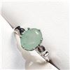 Image 3 : SILVER RHODIUM PLATED EMERALD(2.4CT) RING (SIZE 7)