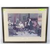 Image 1 : "VILLAGE GOSSIP" FRAMED PRINT (17" X 21")