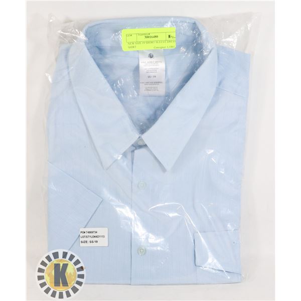 NEW SIZE 19 SHORT SLEEVE DRESS SHIRT