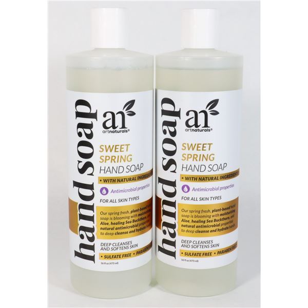 TWO 16-OZ BOTTLES OF ARTNATURALS SWEET SPRING