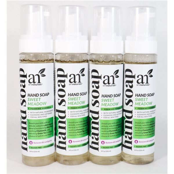 FOUR 8-OZ BOTTLES OF ARTNATURALS SWEET MEADOW