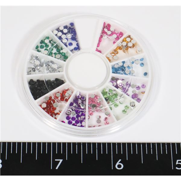 NEW RHINESTONE NAIL SPARKLES 12 COLORS