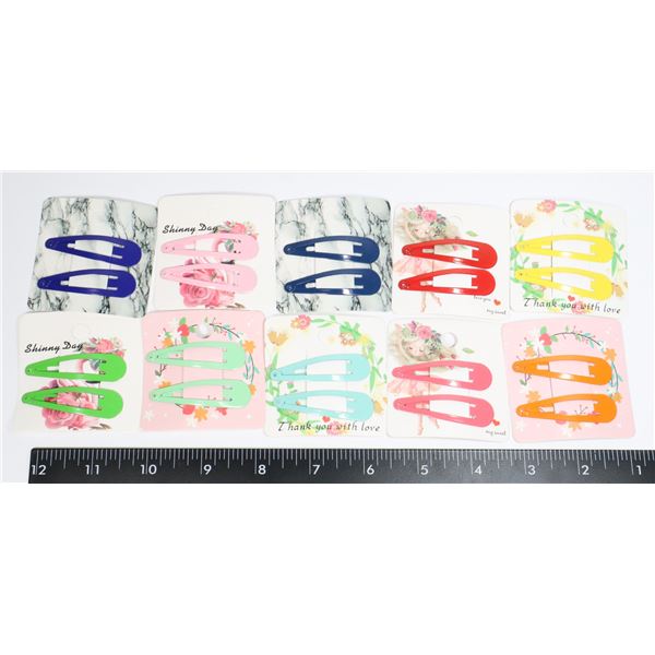 10 NEW 2 PC SNAP CLIP HAIR ACCESSORIES DIFFERENT