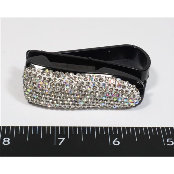 NEW RHINESTONE VISOR GLASS CLIP