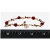 Image 1 : NEW ROSE BRACELET HAS RED RHINESTONE ACCENTS