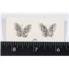 Image 1 : NEW CUBIC ZIRCONIA BUTTERFLY STUD EARRINGS