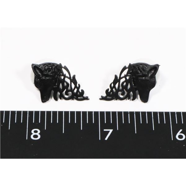 NEW WOLF DESIGN STUD EARRINGS