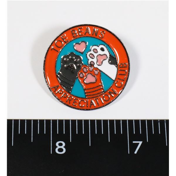 NEW TOE BEANS APPRECIATION CLUB LAPEL PIN