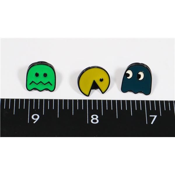 NEW PAC-MAN THEM PAC-MAN WITH GHOSTS LAPEL PINS