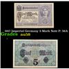 Image 1 : 1917 Imperial Germany 5 Mark Note P: 56A Grades Choice AU/BU Slider