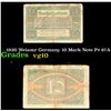 Image 1 : 1920 Weimar Germany 10 mark Note P: 67A Grades vg+