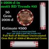 Image 1 : Shotgun Lincoln 1c roll, 2006-d 50 pcs Bank Wrapper.