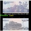 Image 1 : 1992 Upper Korea 5 Won Note P: 40B Grades Gem CU