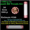Image 1 : Shotgun Lincoln 1c roll, 1981-p 50 pcs Bank Wrapper.