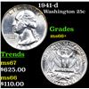 Image 1 : 1941-d Washington Quarter 25c Grades GEM++ Unc