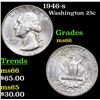 Image 1 : 1946-s Washington Quarter 25c Grades GEM+ Unc