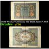 Image 1 : 1920 Weimar Germany 100 Mark Note P: 69A Grades vf++