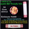 Image 1 : Shotgun Lincoln 1c roll, 1979-d 50 pcs Brandt 50c Wrapper.