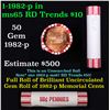 Image 1 : Shotgun Lincoln 1c roll, 1982-p 50 pcs Brandt 50c Wrapper.