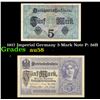 Image 1 : 1917 Imperial Germany 5 Mark Note P: 56B Grades Choice AU/BU Slider