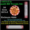 Image 1 : Shotgun Lincoln 1c roll, 1975-d 50 pcs Bank Wrapper.