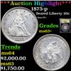 Image 1 : ***Auction Highlight*** 1875-p Twenty Cent Piece 20c Graded Select+ Unc BY USCG (fc)