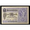 Image 2 : 1917 Imperial Germany 5 Mark Note P: 56B Grades Choice AU/BU Slider