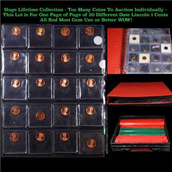 Huge Liifetime Collection - Too Many Coins To Auction Individually - This Lot is For One Page of 20 