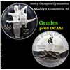 Image 1 : Proof 1995-p Olympics Gymnastics Modern Commem Dollar $1 Grades GEM++ Proof Deep Cameo