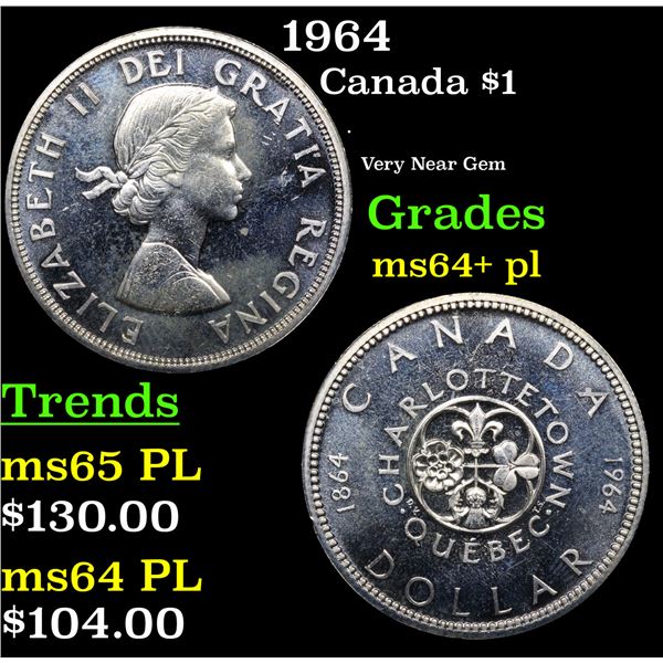 1964 Canada Dollar $1 Grades Choice Unc+ PL