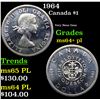 Image 1 : 1964 Canada Dollar $1 Grades Choice Unc+ PL